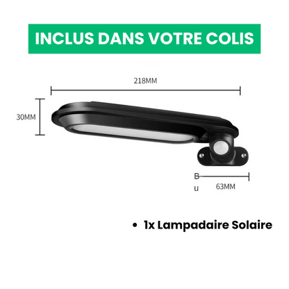 Luz de rua solar com sensor de movimento poderoso