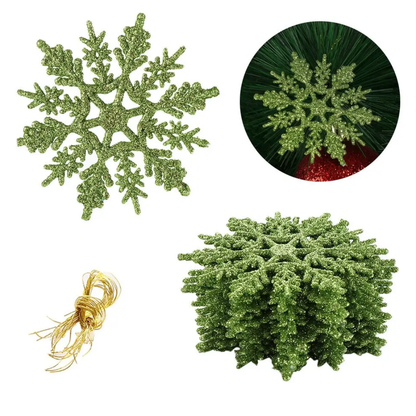 Flocons de Neige Pailletés (Lot de 12)