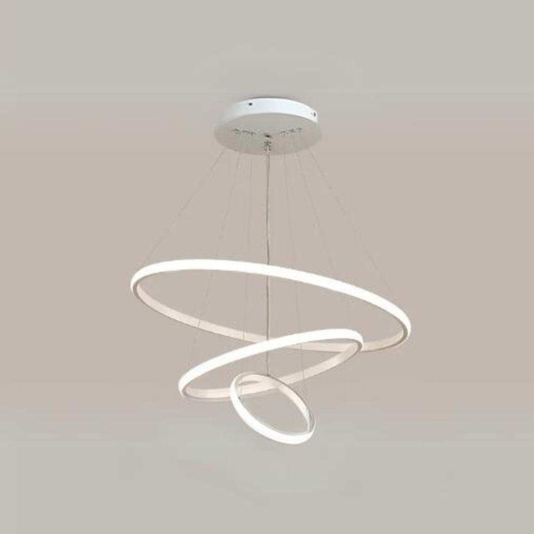 Lustre moderno de design branco para sala de estar