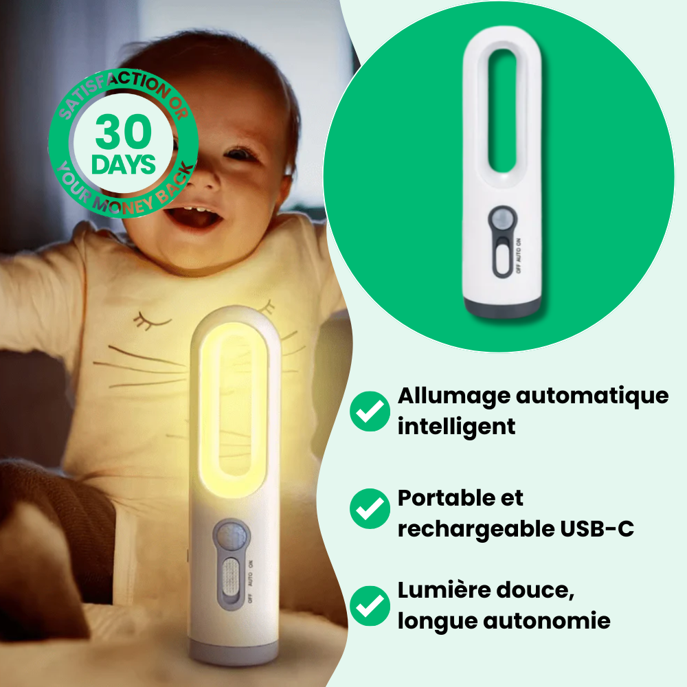 Lâmpada de Noite com Detetor de Movimento Recarregável