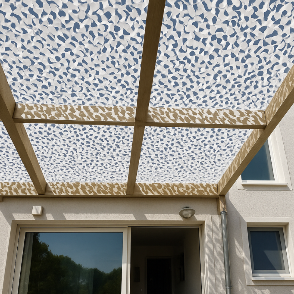 Voile d'ombrage Camouflage Blanc