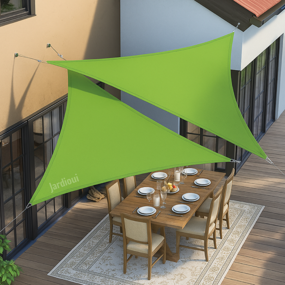 Vela de sombra triangular premium