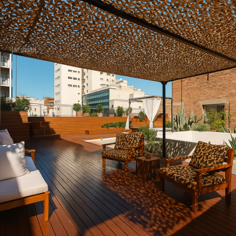 Voile d'Ombrage Camouflage pour Extérieur