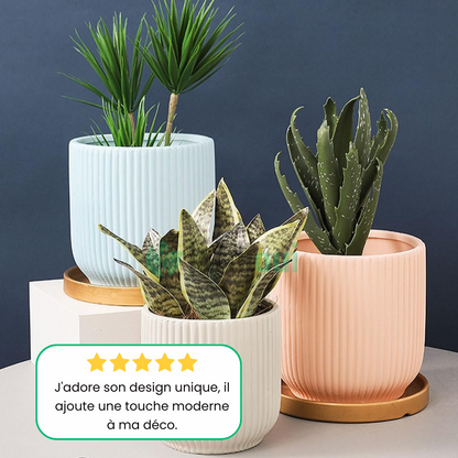 Vaso de flores de cerâmica elegante