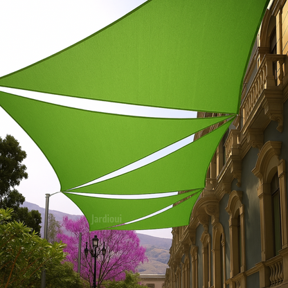 Vela de sombra triangular premium