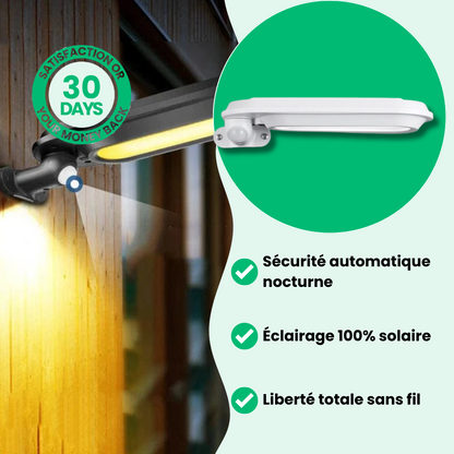 Luz de rua solar com sensor de movimento poderoso