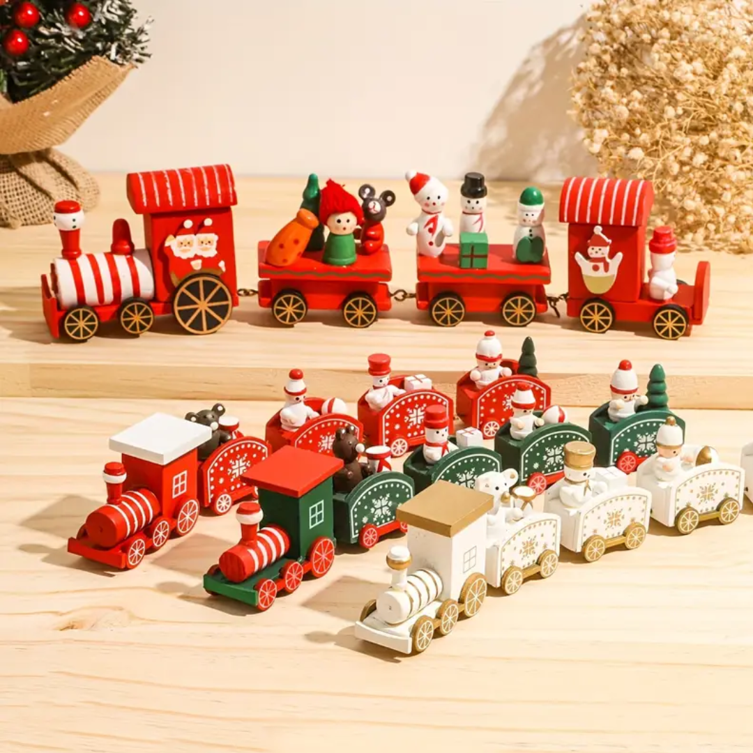 Train de Noël Miniature Coloré