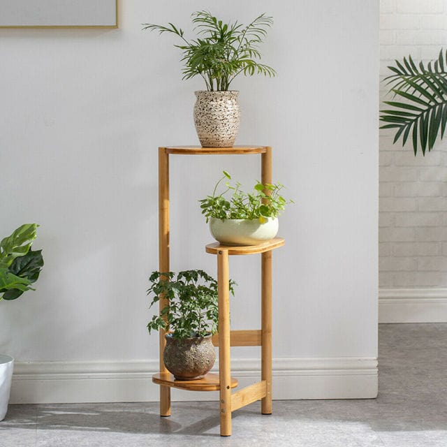 frJardioui Meuble Porte Plante en Bois Épuré