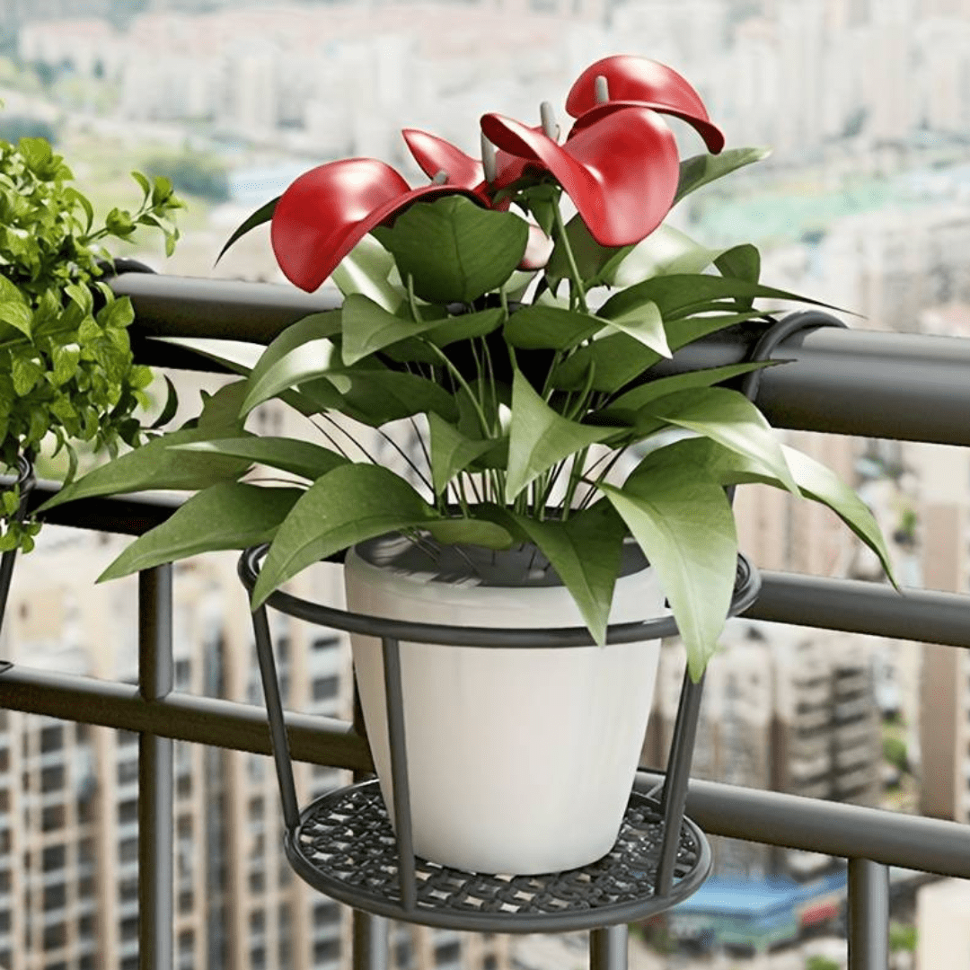 Jardioui 1 Support (29.90€/pc) / Style B / Noir Support de Pot de Fleurs pour balcon