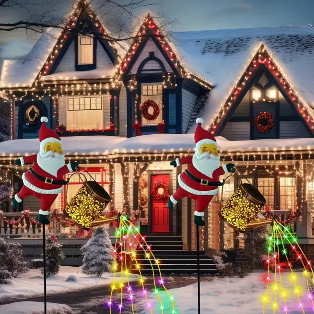 Jardioui 2 Pères (34.90 €/ pcs) Père Noël Cascade Lumineuse Enchantée