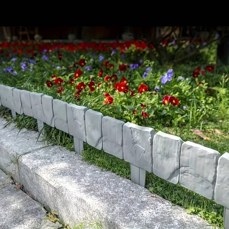 Jardioui Clôture de Jardin en Pierre Simulée Élégante