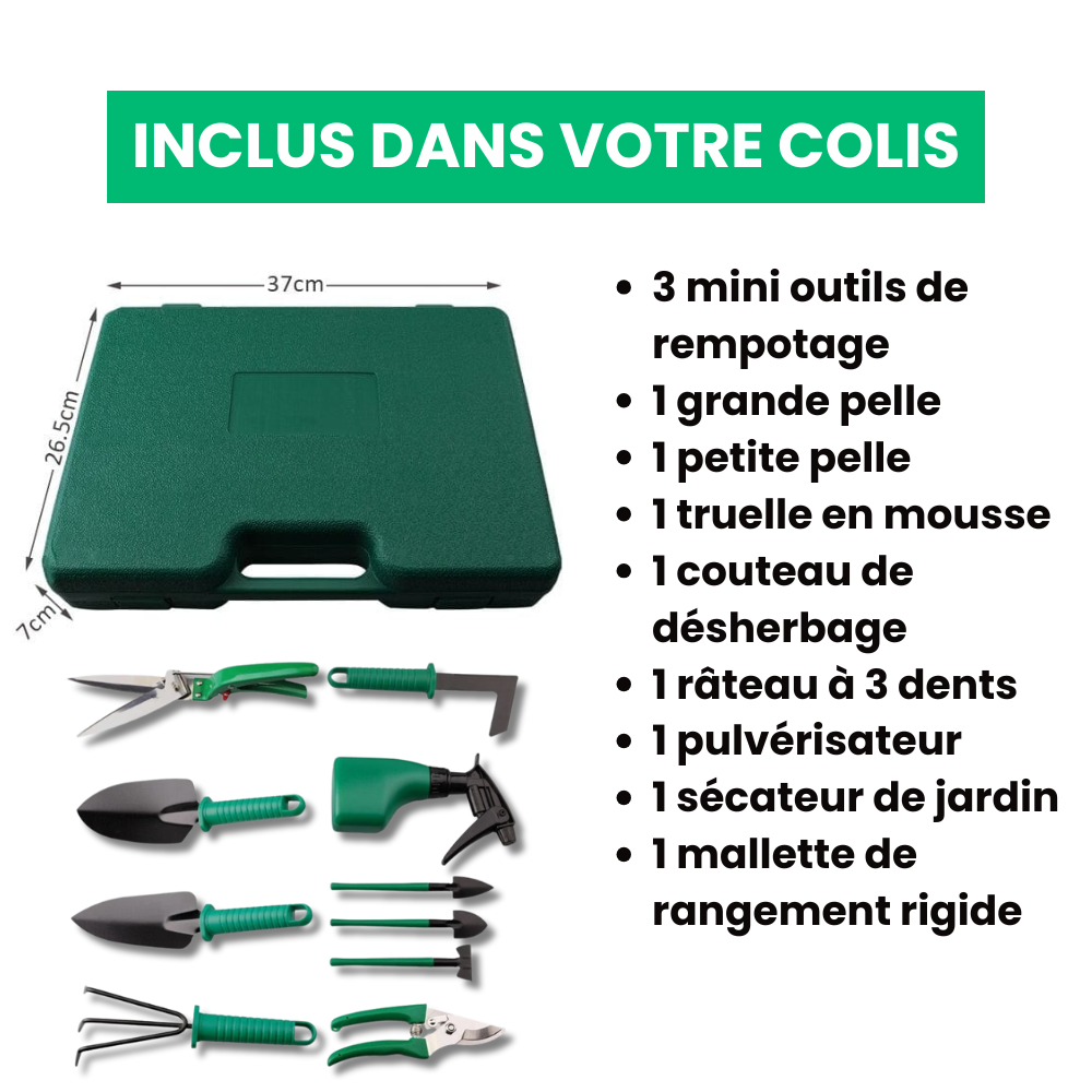 Jardioui Maison et jardin Kit d'outils de jardin multifonctions