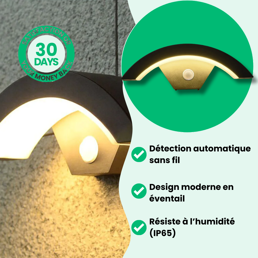 Jardioui Lampe Détecteur de Mouvement Couloir Eventail Sans Fil