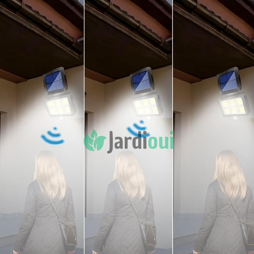 Jardioui Lampe Solaire Puissante avec Détecteur de Mouvement