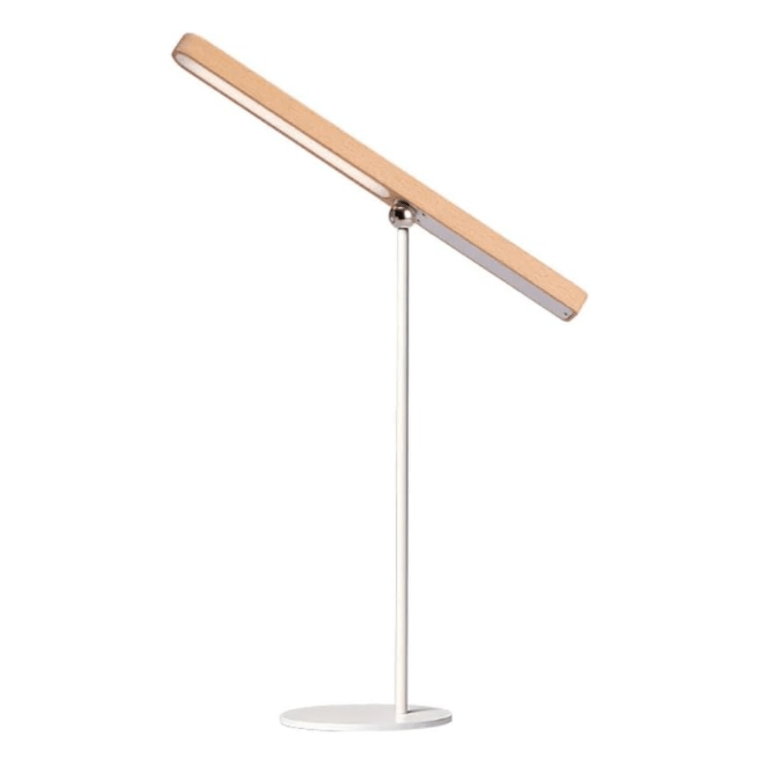 Jardioui Marron clair Lampe de Bureau Rechargeable en Bois