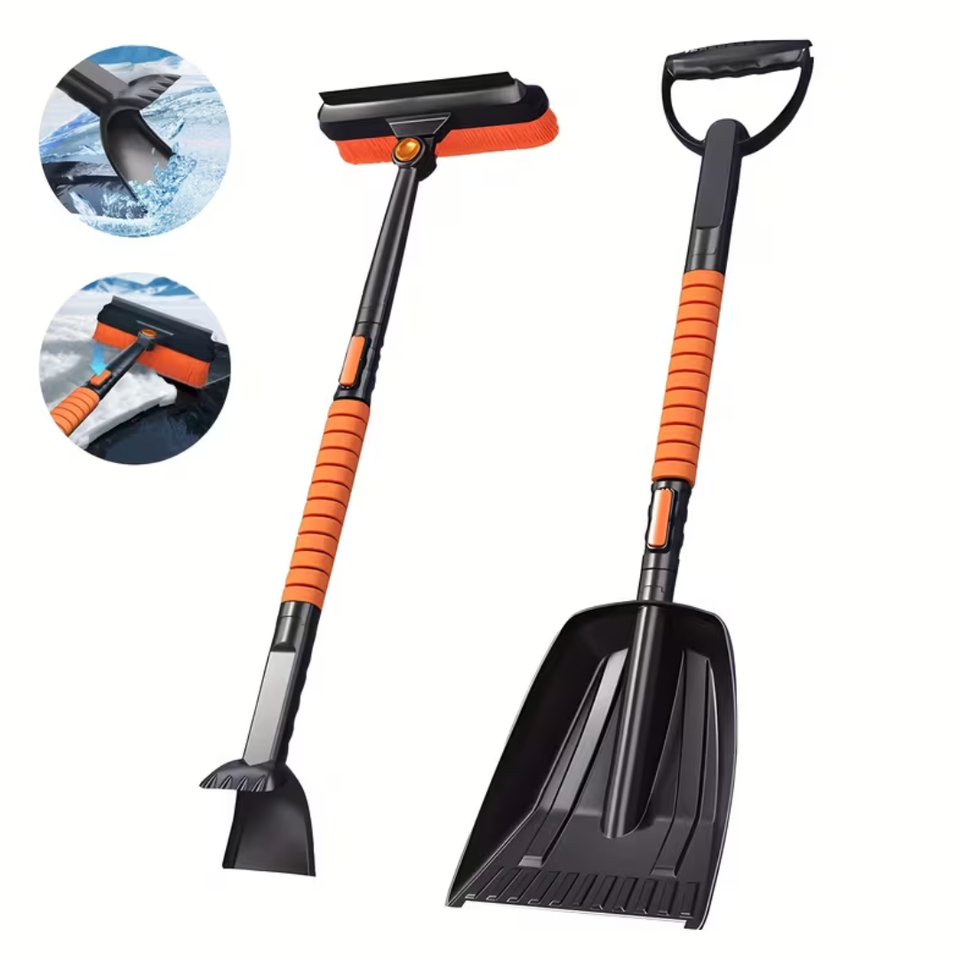 Jardioui Outil Déneigement 4-en-1 Compact pour Voiture