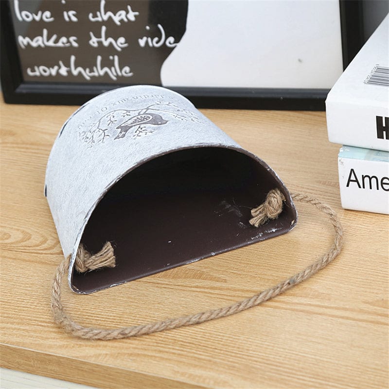 frJardioui Cache Pot Suspendu Vintage "Le Jardin Aux Oiseaux"