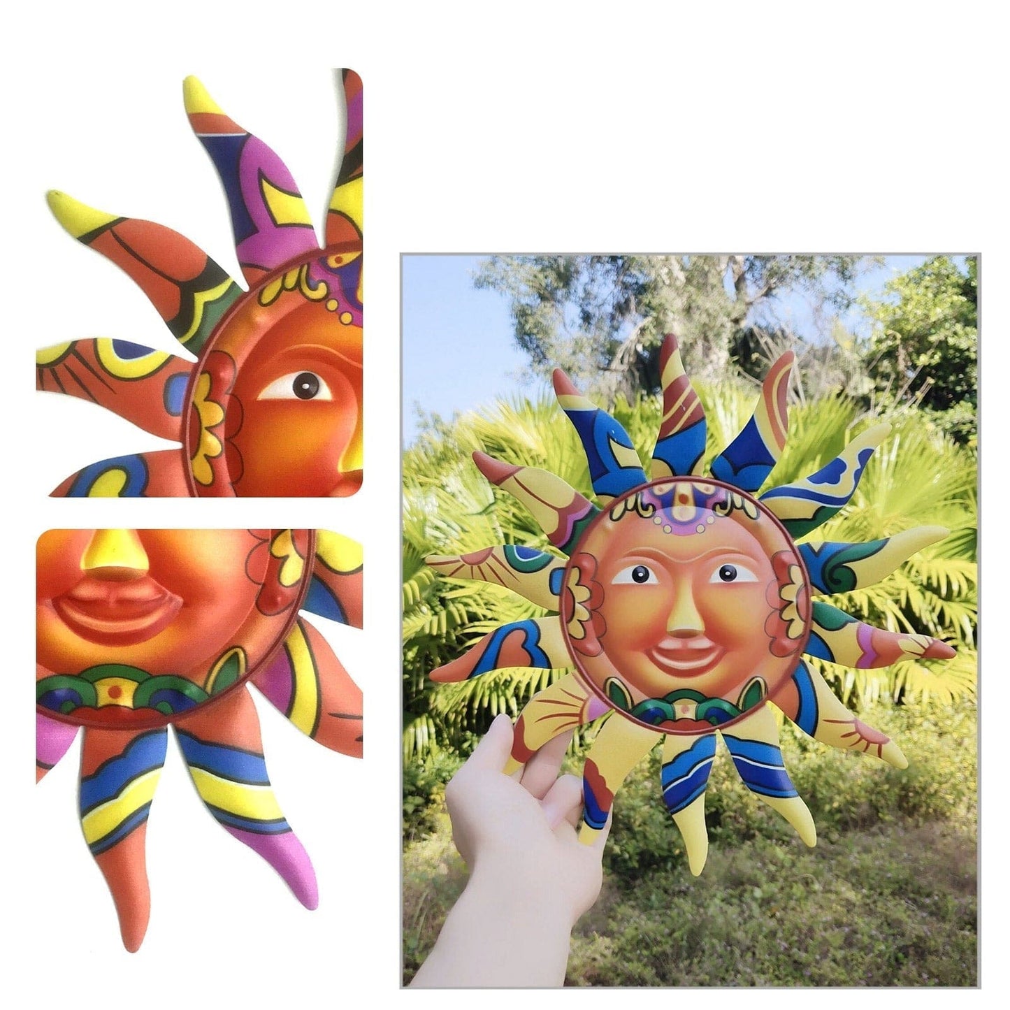 frJardioui Décoration Murale Extérieure "Soleil Inca"