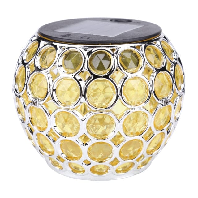 frJardioui Jaune Lampe Solaire Mosaïque LED