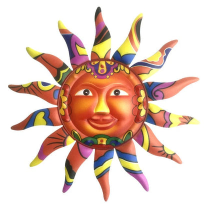 frJardioui Orange Décoration Murale Extérieure "Soleil Inca"