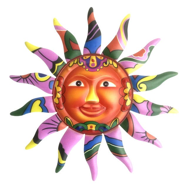 frJardioui Rose Décoration Murale Extérieure "Soleil Inca"