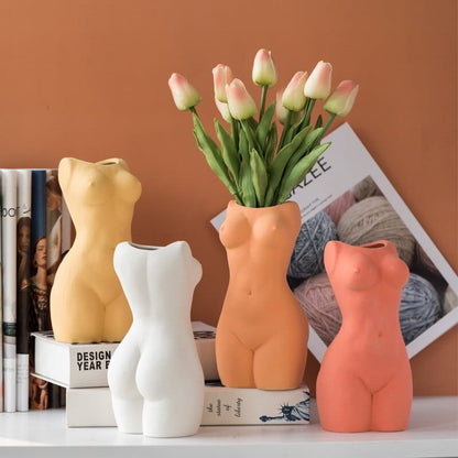 frJardioui Vase Corps de Femme en Céramique