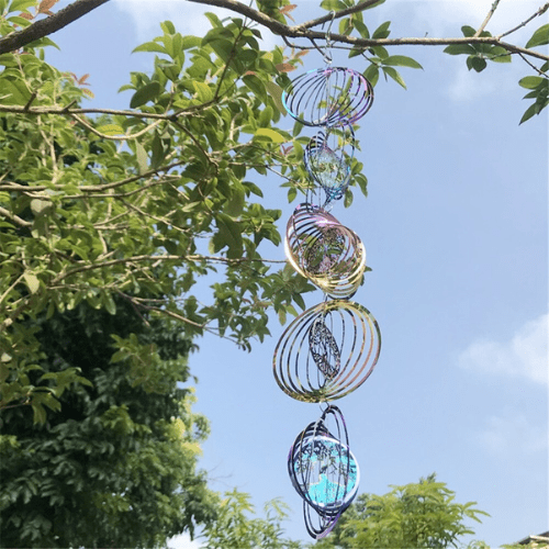 Jardioui Carillon rotatif coloré d'extérieur